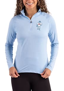 Cutter and Buck Tennessee Titans Womens Light Blue Historic Coastline Qtr Zip