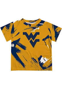 Vive La Fete West Virginia Mountaineers Infant Paint Brush Short Sleeve T-Shirt Gold