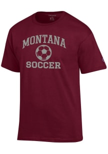 Champion Montana Grizzlies Maroon Soccer Jersey Short Sleeve T Shirt