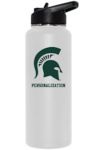 Michigan State Spartans Personalized 34oz Quencher Stainless Steel Bottle - White