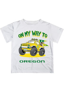 Youth Oregon Ducks White Vive La Fete On My Way Short Sleeve T-Shirt
