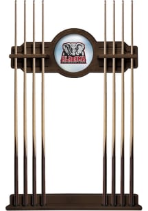Alabama Crimson Tide Elephant  Solid Wood Cue Rack Pool Table