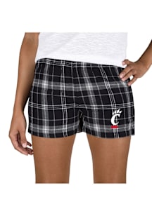 Womens Cincinnati Bearcats Ash Concepts Sport Ultimate Flannel Shorts