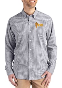 Cutter and Buck Arizona State Sun Devils Mens Black Gingham LS Woven Long Sleeve Dress Shirt