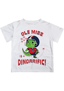 Vive La Fete Ole Miss Rebels Infant Dino-Riffic Short Sleeve T-Shirt White