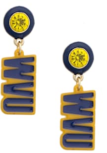 West Virginia Mountaineers Resin Logo Womens Earrings