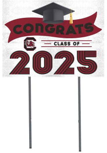 South Carolina Gamecocks KH Sports Fan 18x24 Yard Sign with Stakes Class of 2025 Yard Sign - White