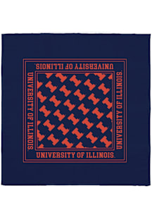 Fashion Bandana Illinois Fighting Illini Womens Scarf - Navy Blue