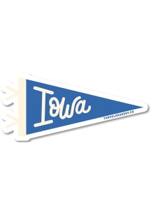 Iowa Pennant Stickers - Blue