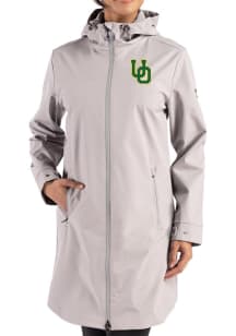 Womens Oregon Ducks Grey Cutter and Buck Camano Light Weight Jacket
