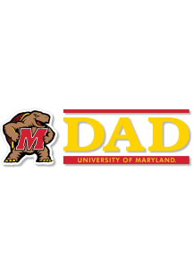 Red Maryland Terrapins 6x2 Dad Decal