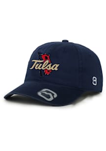 Summit Sportswear Tulsa Golden Hurricane The D Adjustable Hat - Navy Blue