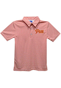 Vive La Fete Pitt State Gorillas Youth Crimson Pencil Stripe Short Sleeve Polo Shirt