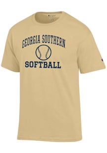 Champion Georgia Southern Eagles Gold Softball Jersey Short Sleeve T Shirt