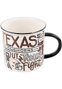 Texas Longhorns 18oz Collage Campfire Ceramic Mug - White