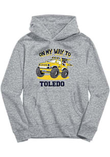 Vive La Fete Toledo Rockets Toddler Grey On My Way Long Sleeve Hooded Sweatshirt