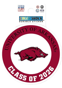 Arkansas Razorbacks Class of 2026 Durable Stickers - Red