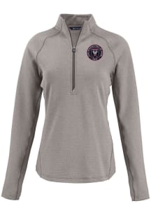 Cutter and Buck Inter Miami CF Womens Graphite Pehastin Qtr Zip