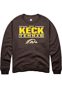 Jonas Keck Western Michigan Broncos Mens Brown NIL Stacked Box Player Crew