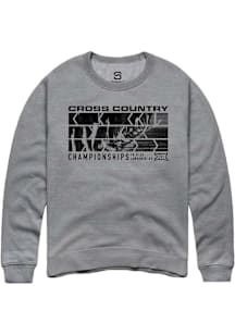 Summit Sportswear Big 12 Mens Graphite 2025 Cross Country Championships Long Sleeve Crew Sweatshir..