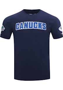 Pro Standard Vancouver Canucks Navy Blue Classic Chenille Short Sleeve T Shirt