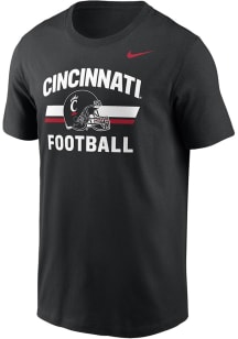 Cincinnati Bearcats Black Nike Football Helmet Short Sleeve T Shirt
