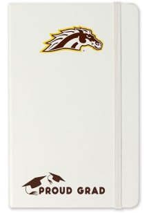 White Western Michigan Broncos Proud Grad team logo Notebook and Folder