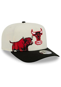 New Era Chicago Bulls White 2T Hardwood Classic A-Frame 9FIFTY Mens Snapback Hat