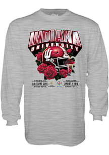Blue 84 Indiana Hoosiers Grey 2026 Rose Bowl Game Helmet Long Sleeve T Shirt