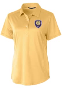 Cutter and Buck Orlando City SC Womens Yellow Prospect Short Sleeve Polo Shirt