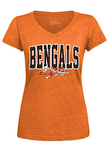 Cincinnati Bengals Womens Orange Splendid Short Sleeve T-Shirt