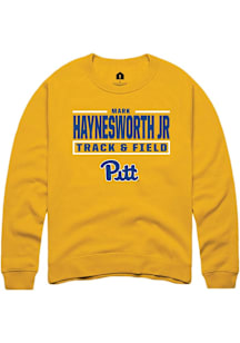 Mark  Jr Haynesworth Rally Mens Gold Pitt Panthers NIL Stacked Box Player Crew