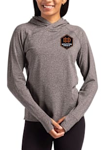 Cutter and Buck Houston Dynamo Womens Black Adapt Knit Hood Hooded Sweatshirt