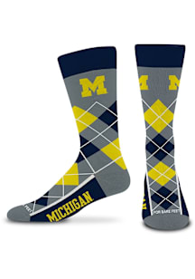 Michigan Wolverines Base Mens Argyle Socks