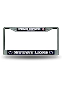 Penn State Nittany Lions Decal Chrome License Plate Frame - Silver