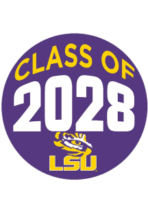LSU Tigers 3&quot; Class of 2028 Button - Purple