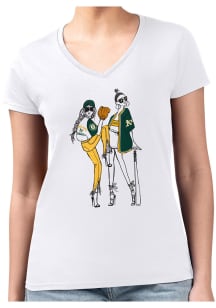 4Her Oakland Athletics Womens White Baseball Girls Short Sleeve T-Shirt