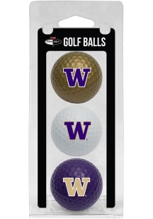 White Washington Huskies 3 Pack Golf Balls