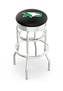 North Dakota Fighting Hawks Double-Ring Swivel Chrome Pub Stool - Black