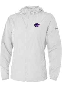 Womens K-State Wildcats White Columbia Heat Seal Prodigy Light Weight Jacket