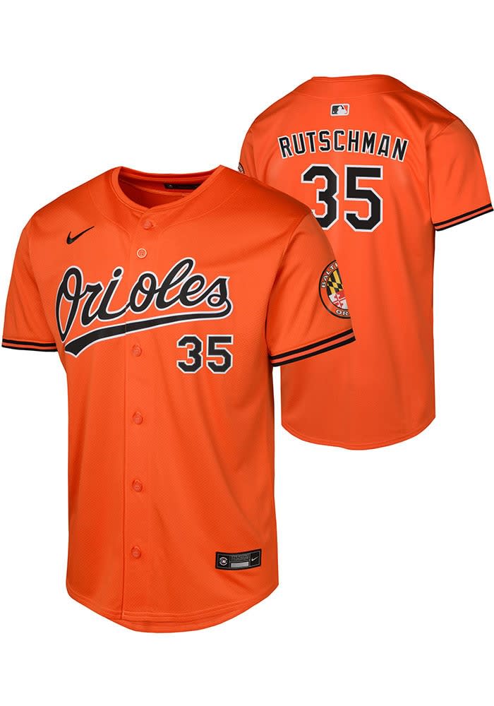 Baltimore Orioles Adley Rutschman Youth ORANGE Limited Alt. 2