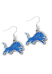 Detroit Lions Glitter Dazzle Womens Earrings