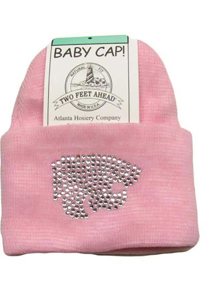 K-State Wildcats Pink Rhinestone Newborn Knit Hat