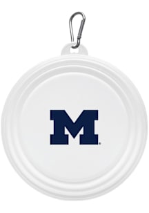 Michigan Wolverines Collapsible Silicone Dog Pet Bowl Blue