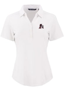 Cutter and Buck Arkansas Razorbacks Womens White Vault Forge Eco Polo Short Sleeve Polo Shirt