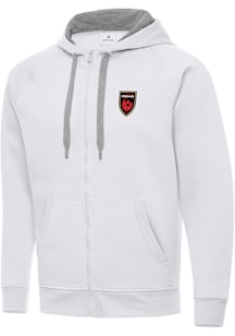 Antigua Phoenix Rising FC Mens White Victory Long Sleeve Full Zip Jacket