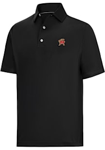 Footjoy Maryland Terrapins Mens Black Tonal Dot Short Sleeve Fashion Polo