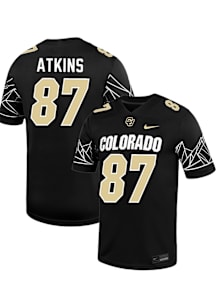 Zach Atkins  Nike Colorado Buffaloes Black Football NIL Game Football Jersey