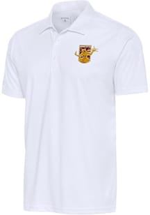 Antigua Detroit City FC Mens White Tribute Short Sleeve Polo