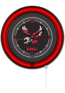 Eastern Washington Eagles Double Neon Wall Clock